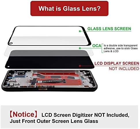 מסך קדמי מסך קדמי מזכוכית חיצונית החלפת עדשות +OCA תואם ל- OnePlus NORD N200 5G עם ערכת תיקון