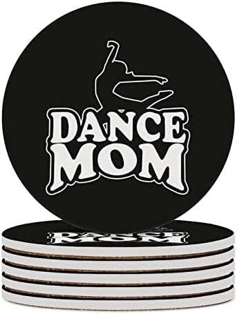 חופי משקאות קרמיקה של אימא ריקוד עם בסיס פקק קישוטים חמודים ומצחיקים לשולחן קפה סט של 4 או 6
