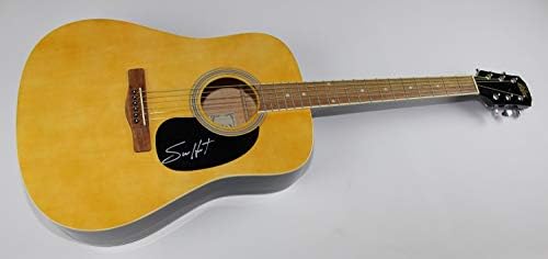 סם האנט גוף כמו חזרה כביש אותנטי חתם חתום מלא גודל עץ אקוסטית גיטרה לואה