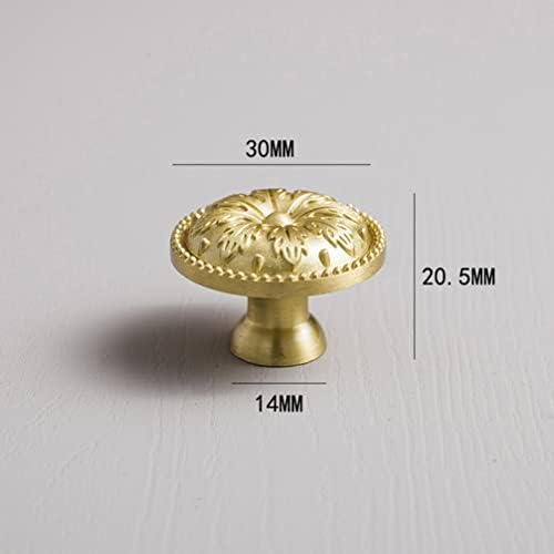 Myxekllo ארון פליז ידיות עגולות, 2 חבילות זהב יורו סגנון ארון כפתור מגירת שידה מודרנית ידיות