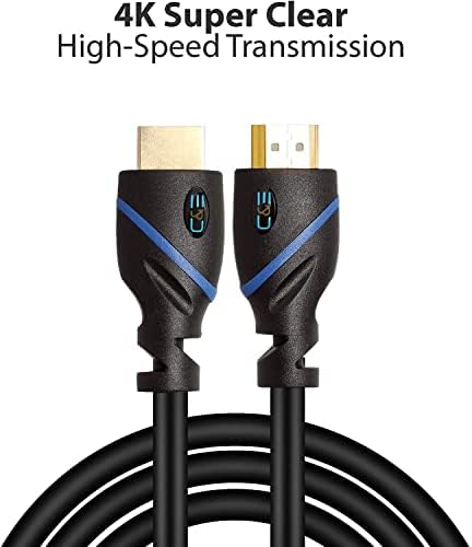 כבל HDMI במהירות גבוהה של 40ft זכר לזכר עם Ethernet Black תומך 4K 30Hz, 3D, 1080p ו- Audio Return CNE509716