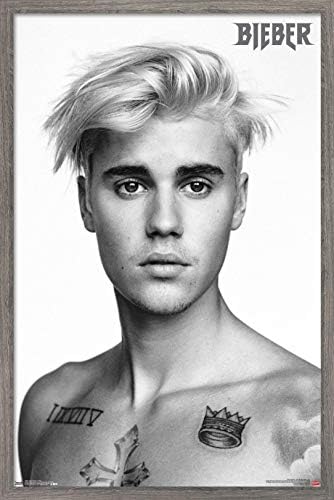 Trends International Justin Bieber - Pinup Wall Poster, 14.725 x 22.375, גרסה ממוסגרת ברנווד