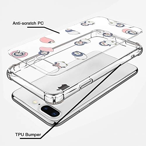 קנגהאר אייפון 11 מארז פינגווין דפוס חמוד אטום הלם נקה ארבע פינות כרית כרית עמידה מחשב קשה + TPU רך פגוש אנטי-סקרט