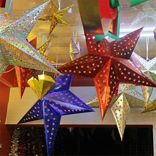 Pretyzoom לחג המולד תלויה כוכב נייר תלת מימד כוכב נייר קלטה של ​​כוכב איל