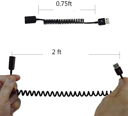 אורך 3 מ 'הרחבת USB קפיץ כבל סליל ספירלה כבל USB גמיש 2.0 מעבדות גברים למדפסות, מצלמות, עכבר מחשבים מחשבים