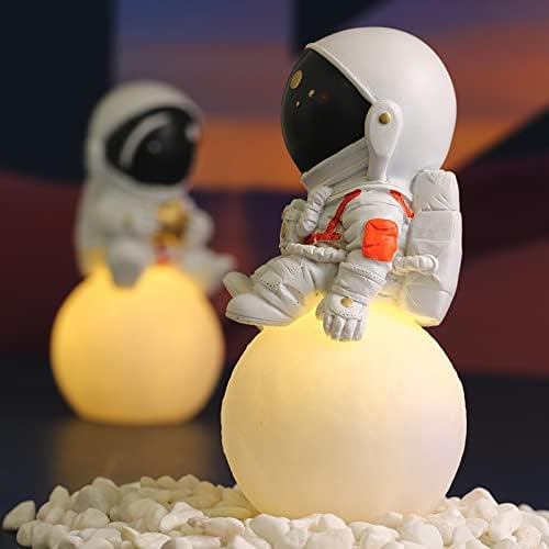ירח מנורת אסטרונאוט לילה אור לילדים הוביל ספייסמן שולחן עבודה יצירתי ירח דקור אור לחדר שינה משחקי חדר מתנה