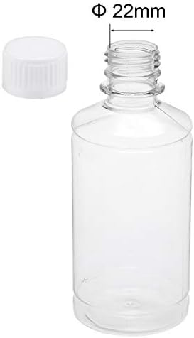 UXCELL 8.5 גרם/250 מל מעבדה פלסטיק בקבוק מגיב כימי בפה קטן נוזל/אחסון מוצק מיכל ברור בקבוקים עם