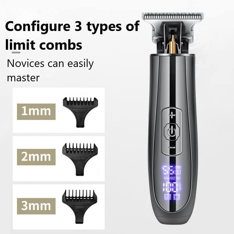 נוצרים נוצצים שיער לגברים, USB נטענת ראש קירח שיער שיער תצוגת LCD גוזם גוזם פלדת פחמן קרמיקה ניחוח גילוח שיער