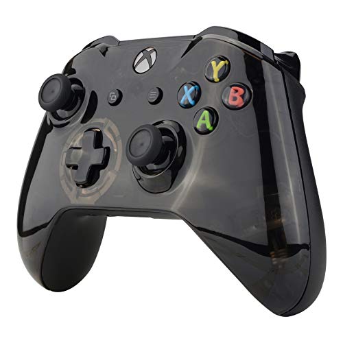 גביש שקוף קיצוני כיסוי צלחת פנים שחור צלול עבור בקר אלחוטי Xbox One, מעטפת דיור קדמית בהתאמה