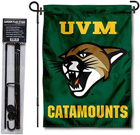 Vermont Catamounts UVM דגל חתול חדש ודגל עמדת דגל סט מחזיק מוט
