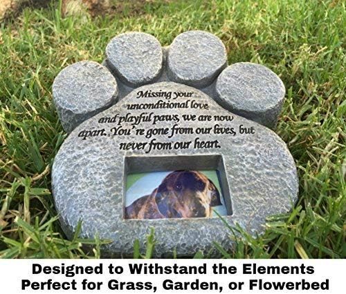 טביעות רגליים זכורות סמן אבן זיכרון לחיות מחמד לכלב או לחתול-לגינה חיצונית, לחצר האחורית או למדשאה. חיות מחמד
