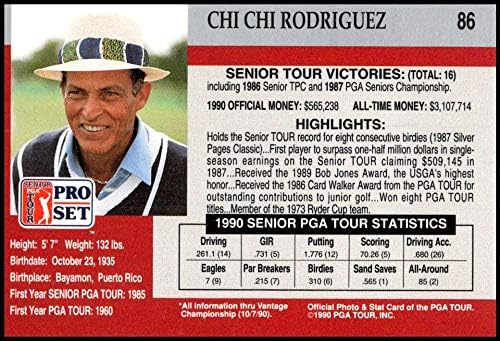 1990 Pro Set גולף 86 צ'י צ'י רודריגז RC טירון רשמי PGA TOUR.