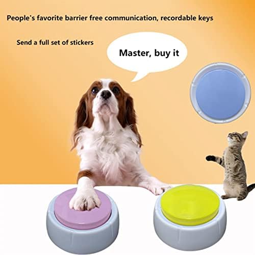 אימוני דיבור כלבים זמזמים, כפתור תקשורת קולית של חיות מחמד אוכל אוכלים מאמן דיאלוג חמוד דיבור