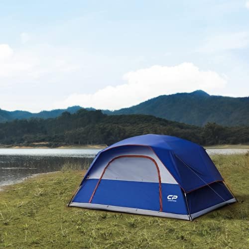 Campros CP CP 6/8 אנשים אוהלי קמפינג, אוהל כיפת משפחת אטום לרוח אטום למים עם גשם, חלונות רשת גדולים,