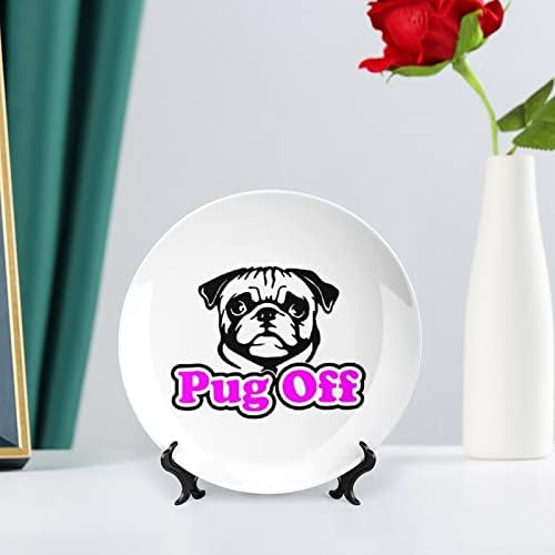 Pug Off Design Design Bone צלחת עיצוב סין עם צלחת דקורטיבית מעמד