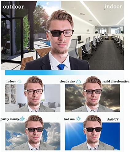 משקפי קריאה של אדגון משקפי שמש פוטו -כרומיים משקפי שמש לגברים ונשים חיצוניים בטיחות בטיחות משקפיים