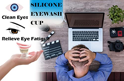SCGFPOE SILICONE כוס ריס שפע שקופה יכולה לנקות עיניים ביעילות ולהקל על עיניים יבשות, ערכת אמבטיה ניידת