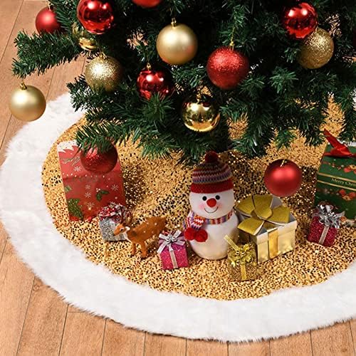 חצאית עץ חג המולד של Elezay מחצלת עץ חג המולד מדהימה בגודל 48 אינץ '.