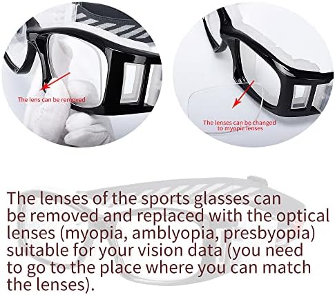 משקפי ספורט כדורסל Soograbeal משקפי משקפי מגן למשקפי בטיחות גברים