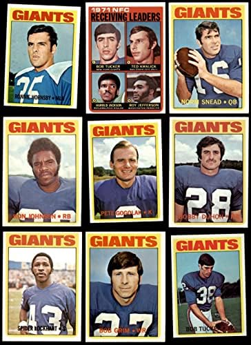 1972 Topps New York Giants Low צוות סט ניו יורק Giants-FB Ex/MT Giants-FB