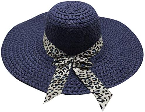 קש כובעי נשים רחב שולי שמש כובע נשים תקליטונים הדפס מנומר קש כובע קיץ חוף כובעי בייסבול כובעים