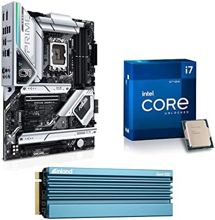 פנימה 2TB Gen 4 PCIE 4.0 PS5 SSD עם קזור חימום+ Intel Core I7-12700K מעבד שולחני עם ASUS PRIME Z690-A ATX GAMEBORD