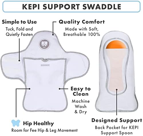 Kepi ​​Baby Swadddle - ניילון שמיכה לילודים ותינוקות, מוגנים בפטנט ובטוח,