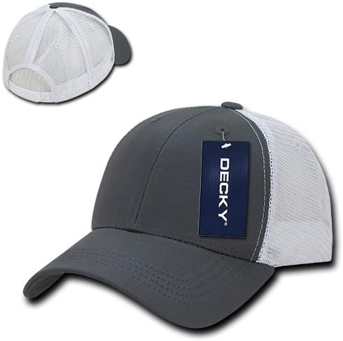 דק 214-צ 'או נמוך כתר רשת גולף כובע, צ' ה / מה, פחם / לבן, אחד גודל