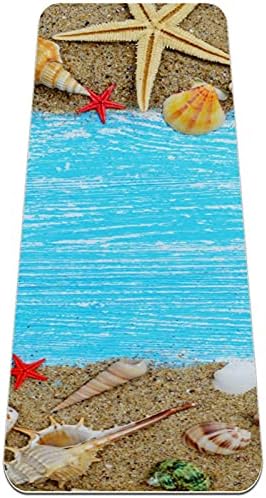 זיבזה חוף כוכב ים קיץ פרימיום עבה יוגה מחצלת ידידותי לסביבה גומי בריאות & מגבר; כושר החלקה מחצלת עבור כל