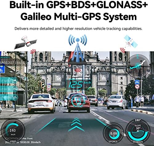 DDPAI DASH CAM 4K קדמי ואחורי, WIFI 5G, GPS, מצלמת מקף מכונית כפולה 2160p קדמית עם חיישן IMX415,