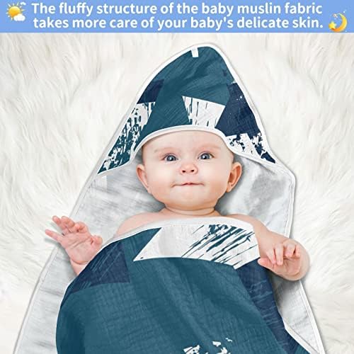 VVFELIXL מגבת ברדס לתינוקות, מגבת רחצה פעוטות של כוכב מרקם מופשט, מגבות לתינוקות יילוד רכים כותנה