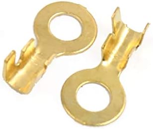 100 יחידות זהב טון טבעת מלחץ מסוף חוט מחברים עבור 7 ממ קוטר הרבעה (קונטורי לכל קאווי טרמינלי מלחץ קון טונו אורו
