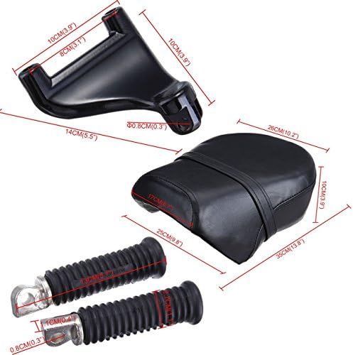 אמביינאו רגל אחורית PEG PEG FOOTPEG FOODREST ו- PILLION מושב הנוסע עם דוושת ערכת הר לשנת 2007 -2013 הארלי