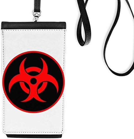 סמל קרינת גרעין אדום סמל טלפון ארנק ארנק תלייה כיס נייד כיס שחור