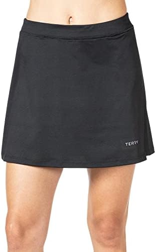 חצאית אופניים של טרי מיקסי, רכיבה על אופניים קדמיים של נשים חריץ/טניס/חצאית אתלטית- אורך קדמי בגודל 16 אינץ
