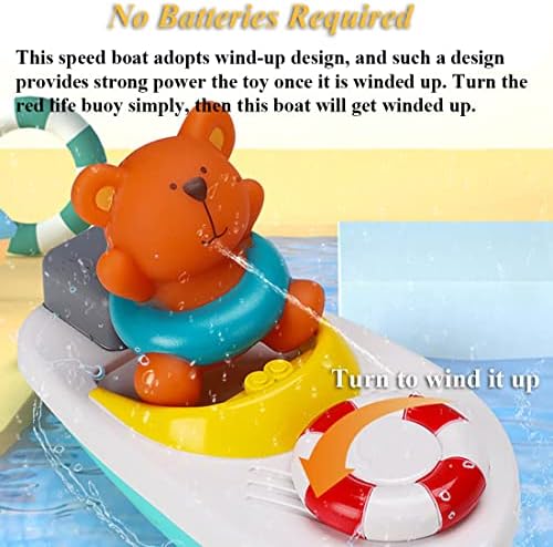 Nextake 2 ב 1 דוב מהירות סירות אמבט צעצוע, מהירות סירות סירות אמבטיה אמבטיה אמבטיה ספינה ספינה