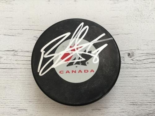 ראיין גטזלאף חתום צוות קנדה הוקי פק בקט באס COA ברווזי חתימה A - Pucks NHL עם חתימה