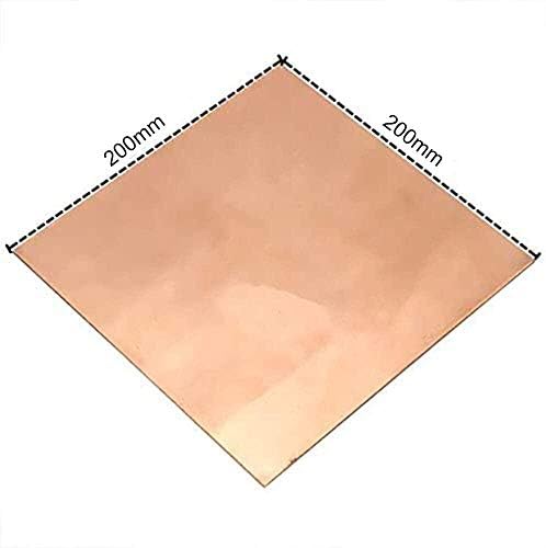 Hapfun Metal Copper Foil Sheet נחושת נחושת גיליון מתכת נייר כסף מתאים לריתוך וברז 0. 5 ממ x 200 ממ x 200