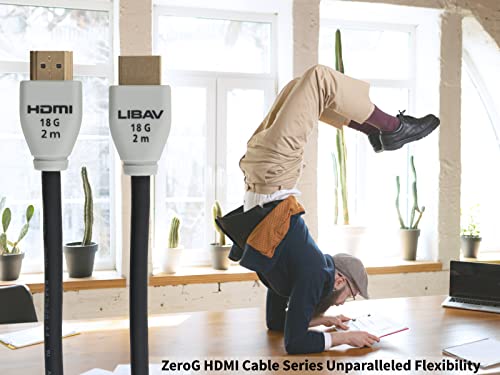Liberty AV Zero-G 18G סדרת כבל HDMI מהירות גבוהה סופר גמישות 1.5 מ '