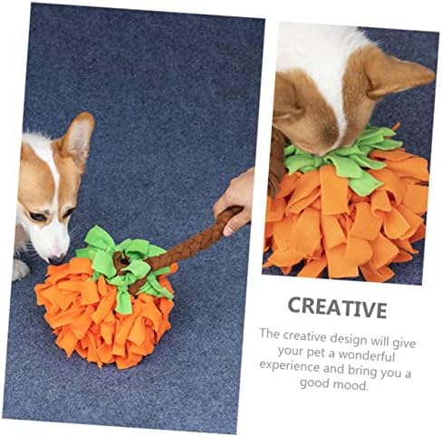 פטקאו דלעת מרחרח כדורי צעצועי כלב לאנפף שטיח גור אספקת צעצוע מחצלת מזון פליס כתום