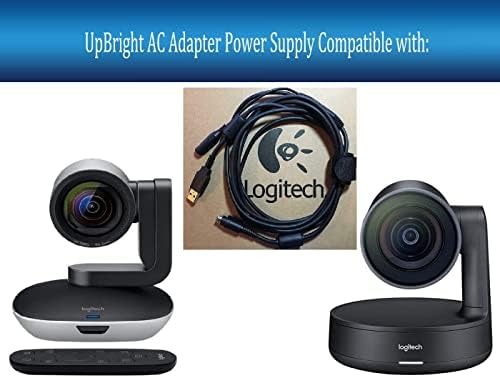 מתאם Upbright 12V AC/DC תואם ל- Logitech PTZ Pro 2 V-U0035 860-000481 CC2900EP 860-000529 USB HD וידאו