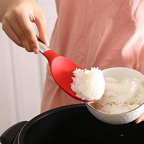 קאבילוק ערבוב כפיות סיליקון אורז סילוק כף סקופ עם ידית נירוסטה בישול כלי בישול כלי מטבח אורז מרית