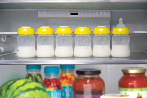 חלב אם בקבוקי 6 יחידות סט עם דליפת הוכחה מכסים על ידי מקסימום כוח פרו, 6.עוז 180 מ ל לשימוש חוזר בקבוקי צוואר
