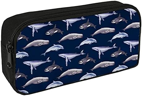 מצחיק כחול לוויתן לוויתן לוויתן לוויתן לוויתן לוויתן קיבולת גדולה עפרון 2 שכבות 2 שכבות עיפרון שקית