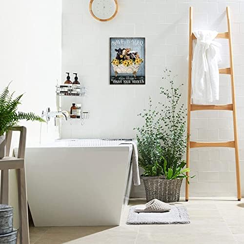 Seeqoco עיצוב חווה של חווה פרה תפאורה אמבטיה קיר אמנות אמבטיה אמנות קיר תפאורה תמונות אמבטיה