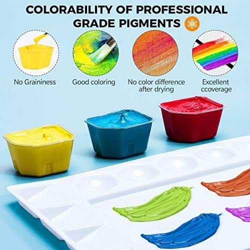 סט צבעי גואש ארטקי - 24 צבעים 50 גרם/1.8 גרם ג'לי צבע גואש בצבע נשיאה - צבע צבעי מים לא רעילים לאמנים סטודנטים