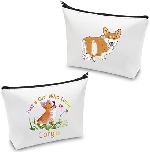 מתנות Cmnim Corgi לאוהבי קורגי בנות בנות קורגי תיק איפור כלבים רק ילדה שאוהבת את Corgis Cosmetic