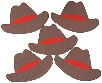 Homeford כובע קאובוי קטן טובות מעץ, 1-1/2 אינץ ', 100 ספירות