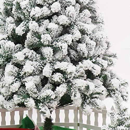 Dlpy 9.8ft פרימיום סנוין נוהר עץ חג המולד מלאכותי צירים במתכת עצים מעוטרים ידידותיים לסביבה עבור