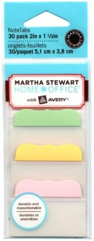משרד ביתי מרתה סטיוארט עם כרטיסיות אייברי אסקס, 2 אינץ ' מוצק, צבעי פסטל שונים, 10-כרטיסיות/צבע, 3 צבעים,